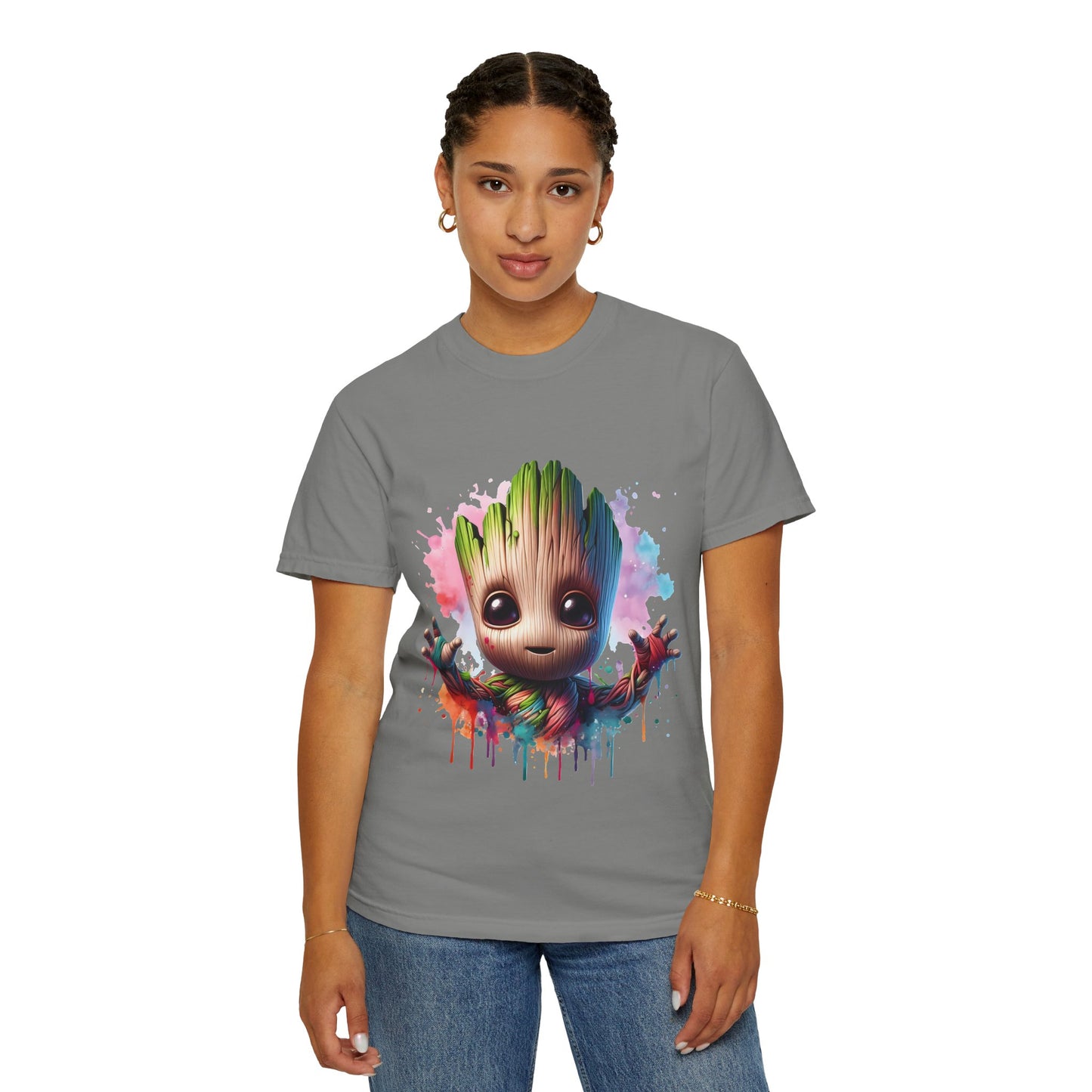 Colorful Baby Groot Inspired Unisex T-Shirt - Cute Graphic Tee, Gift for Fans, Summer Style, Casual Wear, Kids & Adults