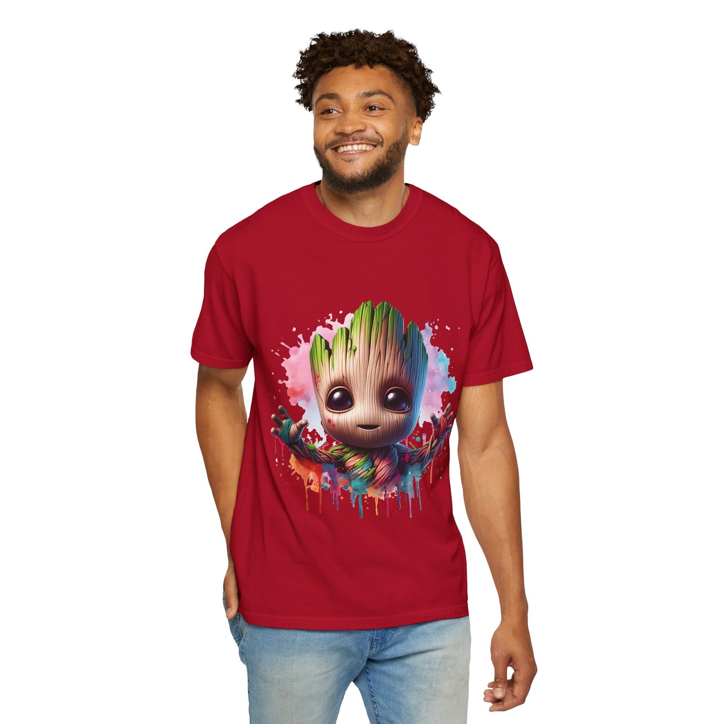 Colorful Baby Groot Inspired Unisex T-Shirt - Cute Graphic Tee, Gift for Fans, Summer Style, Casual Wear, Kids & Adults