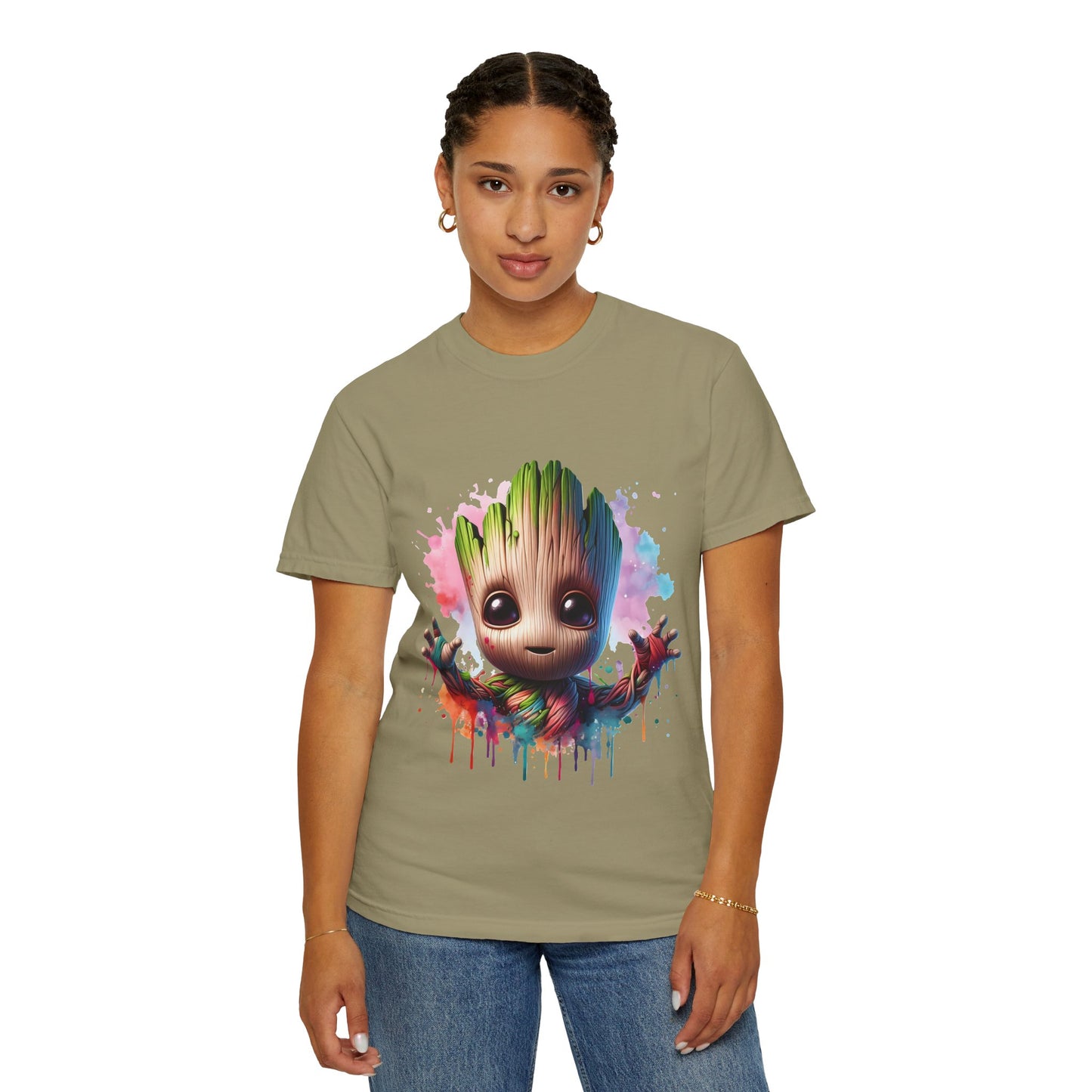 Colorful Baby Groot Inspired Unisex T-Shirt - Cute Graphic Tee, Gift for Fans, Summer Style, Casual Wear, Kids & Adults