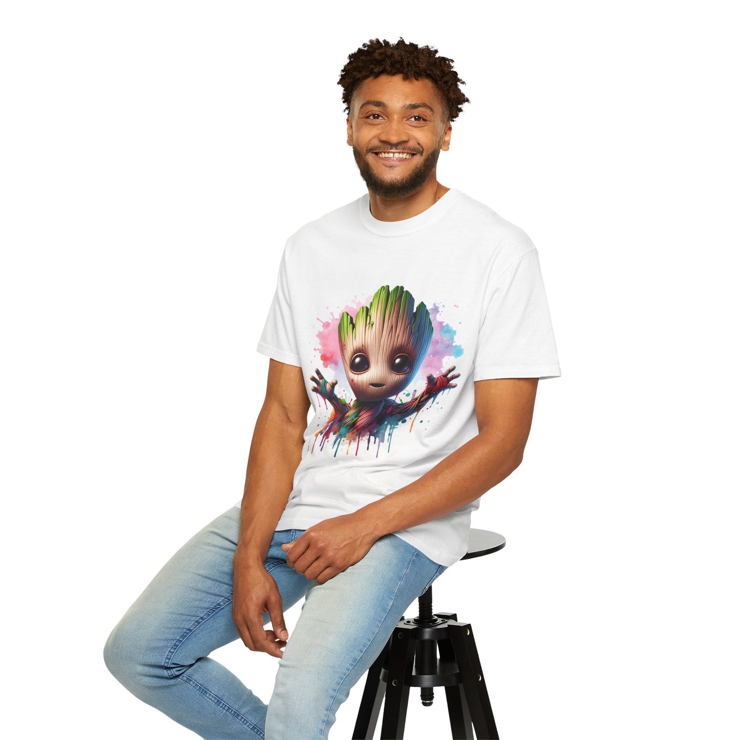 Colorful Baby Groot Inspired Unisex T-Shirt - Cute Graphic Tee, Gift for Fans, Summer Style, Casual Wear, Kids & Adults