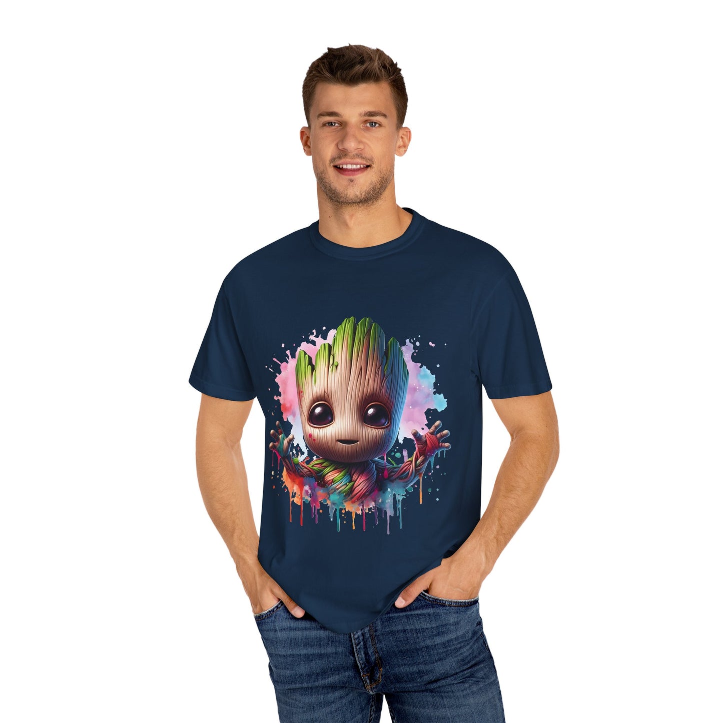 Colorful Baby Groot Inspired Unisex T-Shirt - Cute Graphic Tee, Gift for Fans, Summer Style, Casual Wear, Kids & Adults