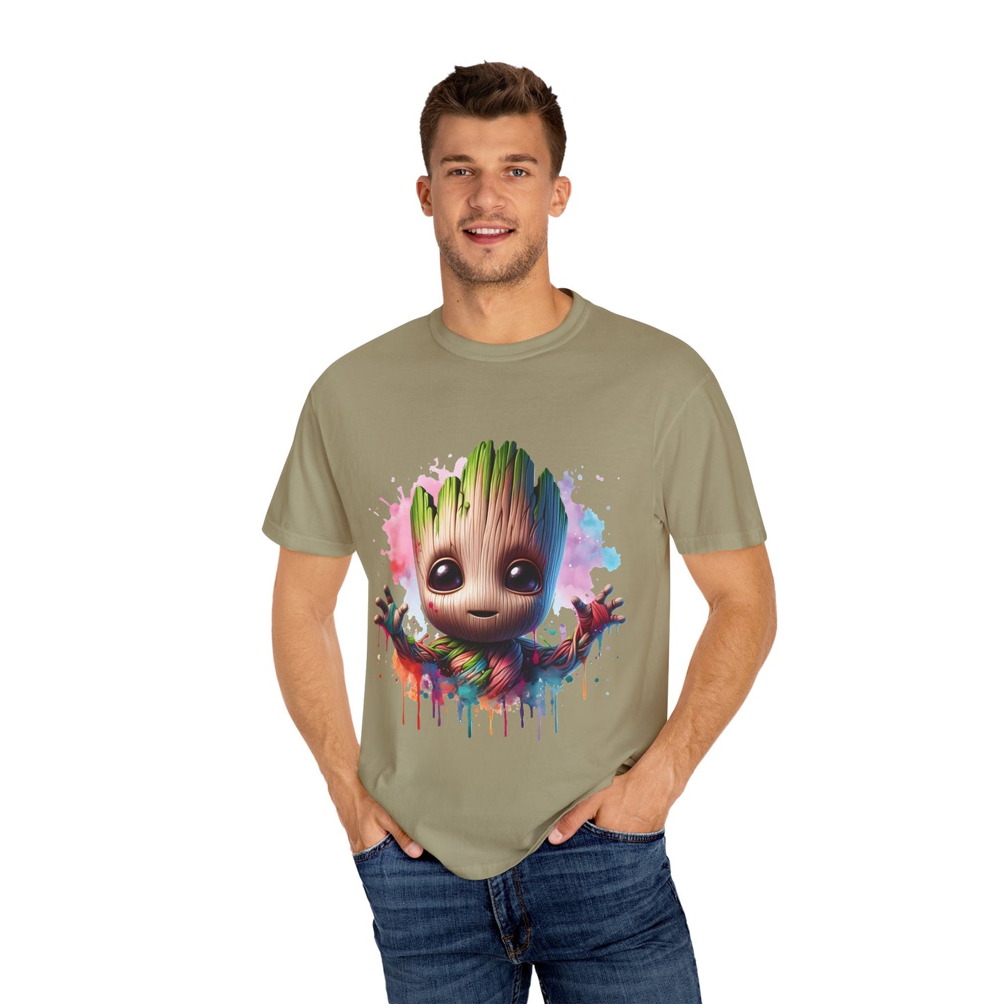 Colorful Baby Groot Inspired Unisex T-Shirt - Cute Graphic Tee, Gift for Fans, Summer Style, Casual Wear, Kids & Adults