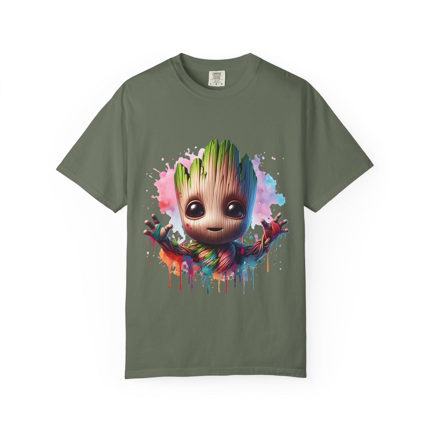 Colorful Baby Groot Inspired Unisex T-Shirt - Cute Graphic Tee, Gift for Fans, Summer Style, Casual Wear, Kids & Adults