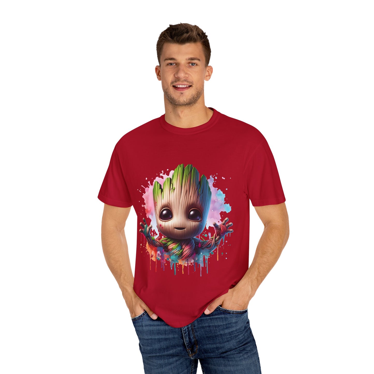 Colorful Baby Groot Inspired Unisex T-Shirt - Cute Graphic Tee, Gift for Fans, Summer Style, Casual Wear, Kids & Adults
