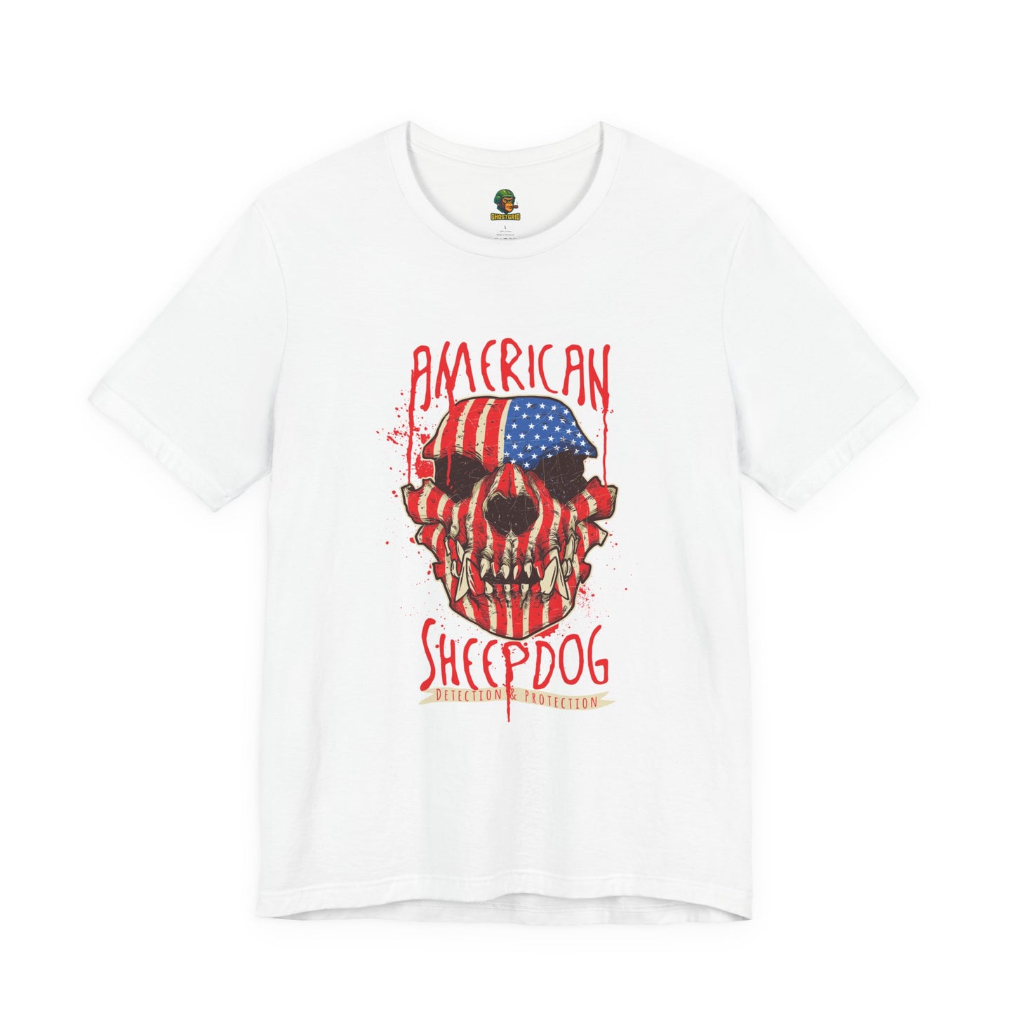 Skull American Sheepdog Tee, Unisex T-Shirt, Graphic Tee, Summer Fashion, Americana Style