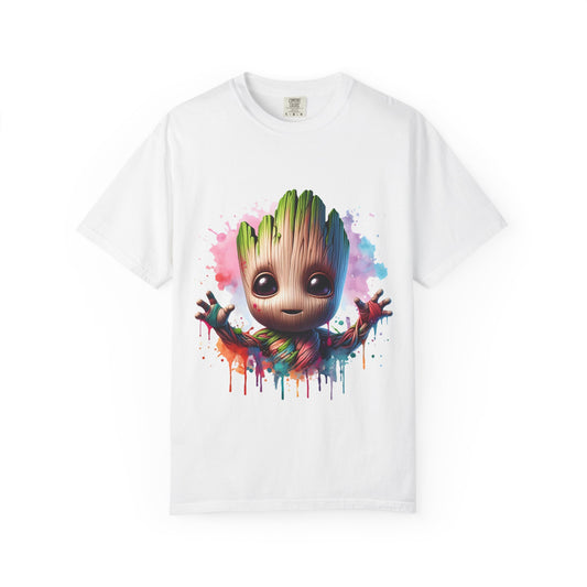 Colorful Baby Groot Inspired Unisex T-Shirt - Cute Graphic Tee, Gift for Fans, Summer Style, Casual Wear, Kids & Adults