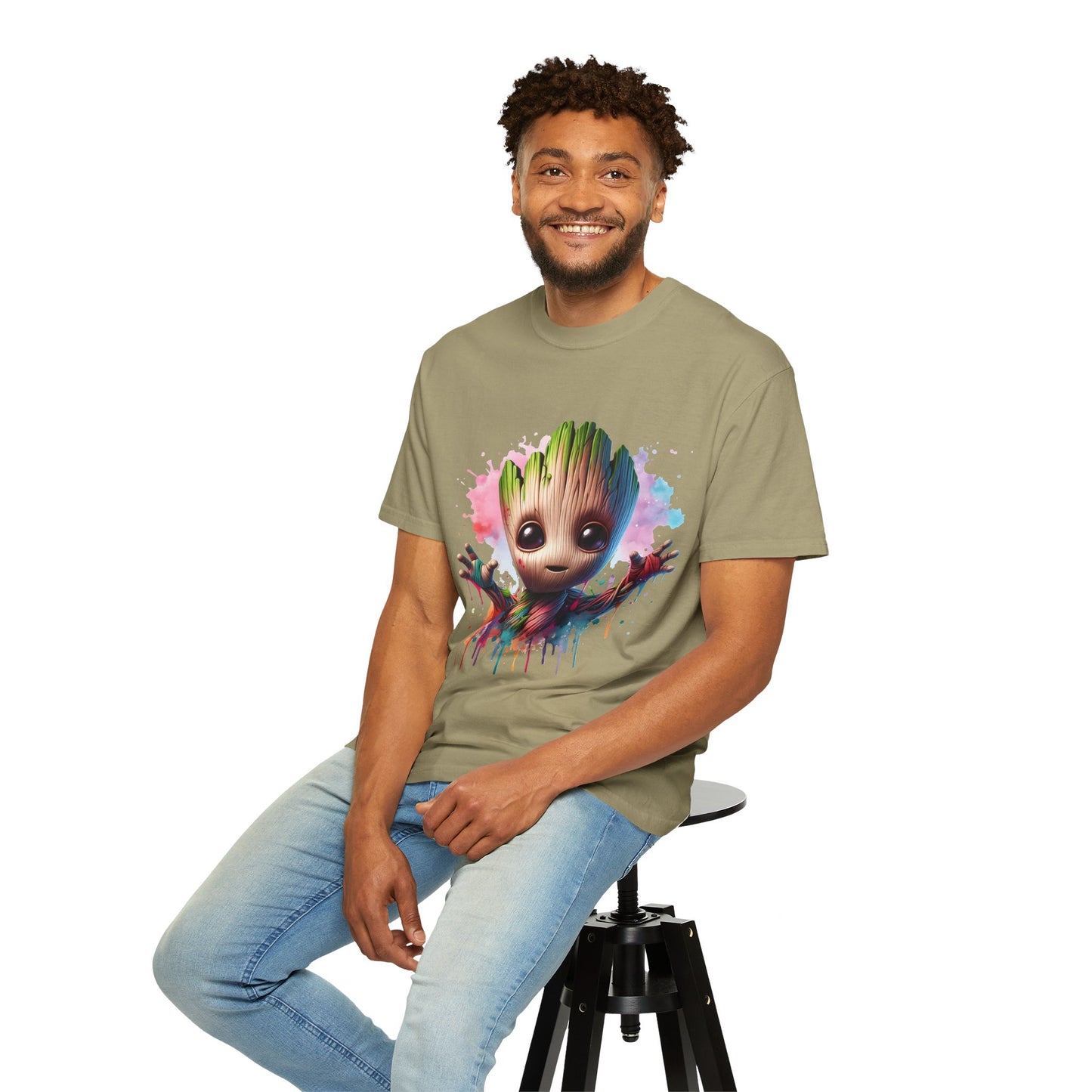 Colorful Baby Groot Inspired Unisex T-Shirt - Cute Graphic Tee, Gift for Fans, Summer Style, Casual Wear, Kids & Adults