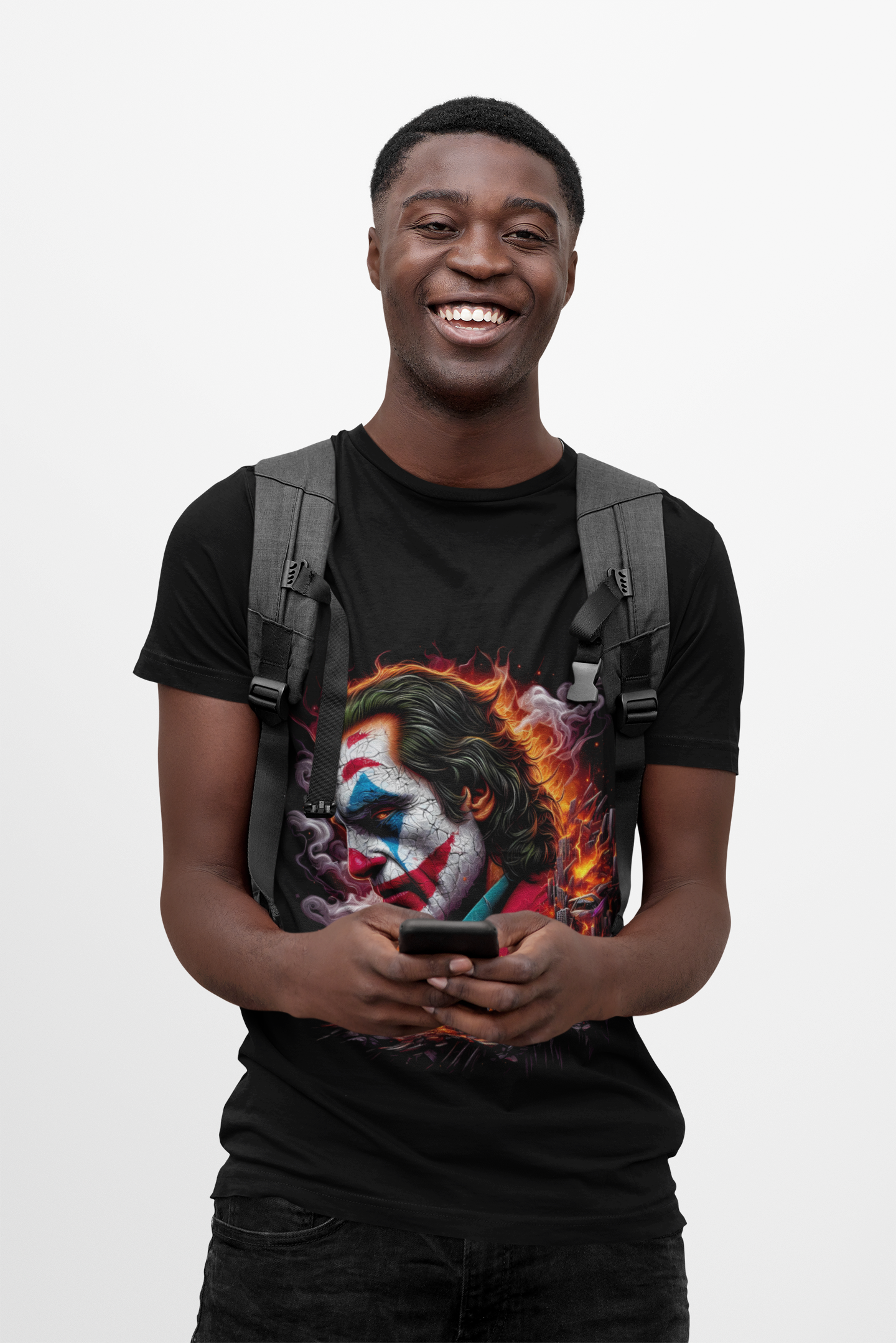 Artistic Joker Inspired Unisex Softstyle T-Shirt, Graphic Tee, Casual Wear, Gifts for Fans, Movie Merch, Unique Art Apparel