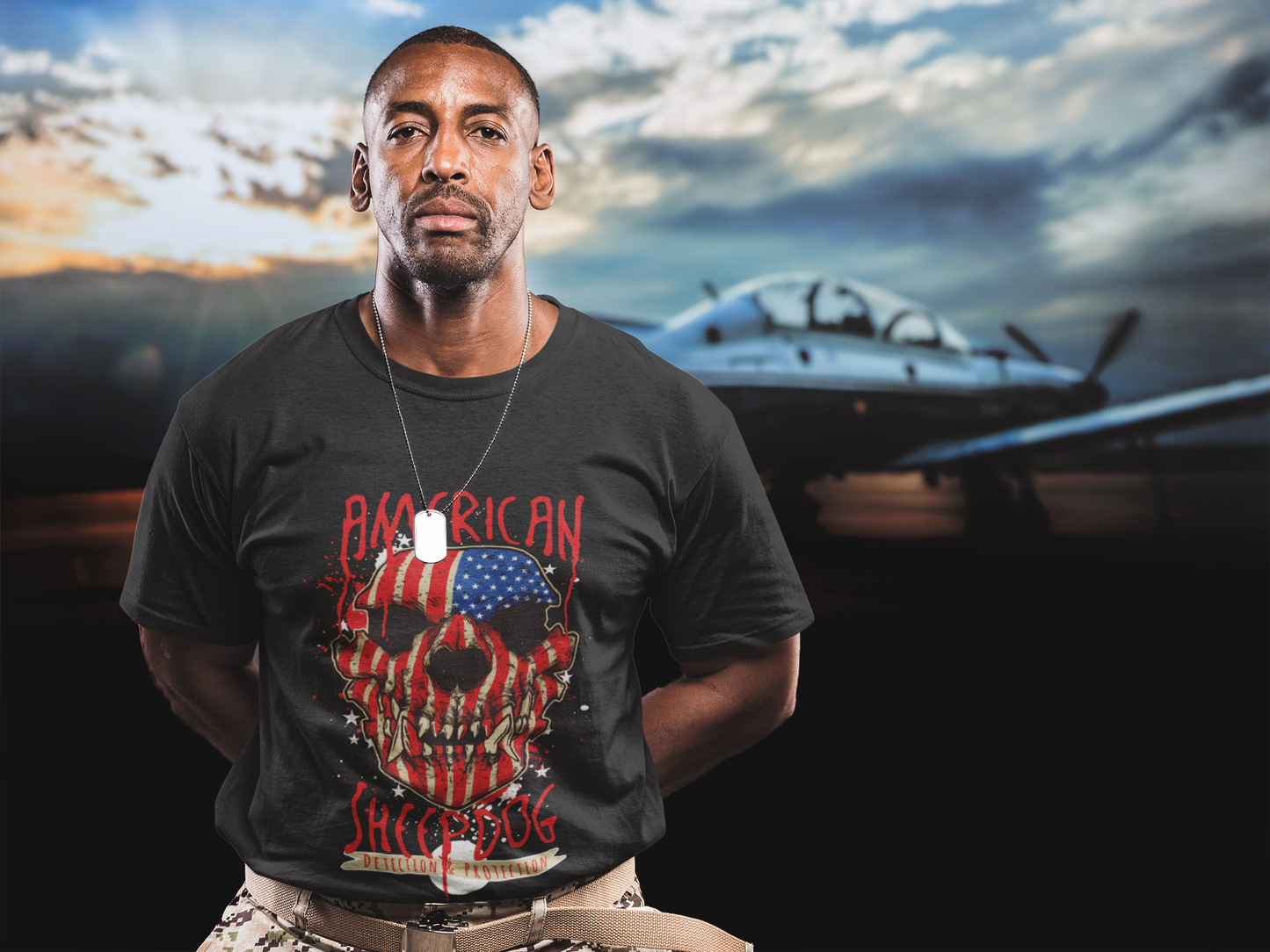 Skull American Sheepdog Tee, Unisex T-Shirt, Graphic Tee, Summer Fashion, Americana Style