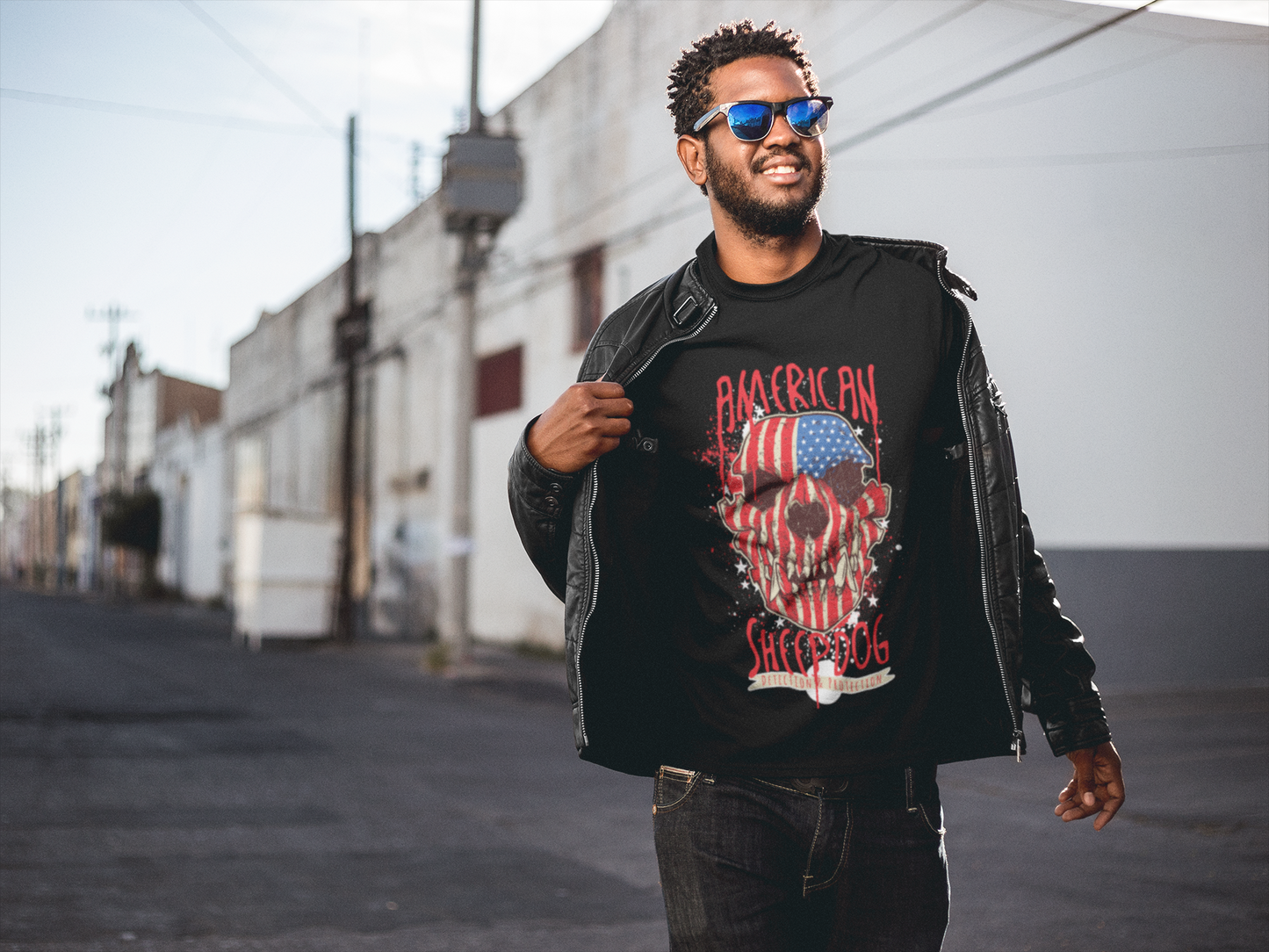 Skull American Sheepdog Tee, Unisex T-Shirt, Graphic Tee, Summer Fashion, Americana Style