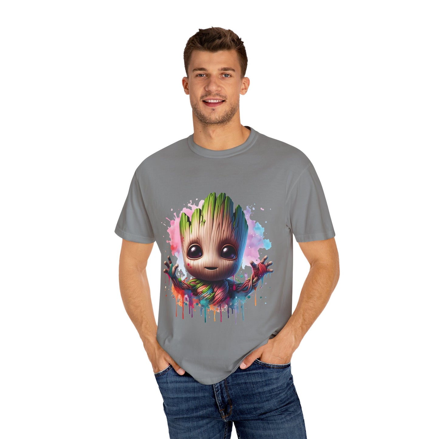 Colorful Baby Groot Inspired Unisex T-Shirt - Cute Graphic Tee, Gift for Fans, Summer Style, Casual Wear, Kids & Adults