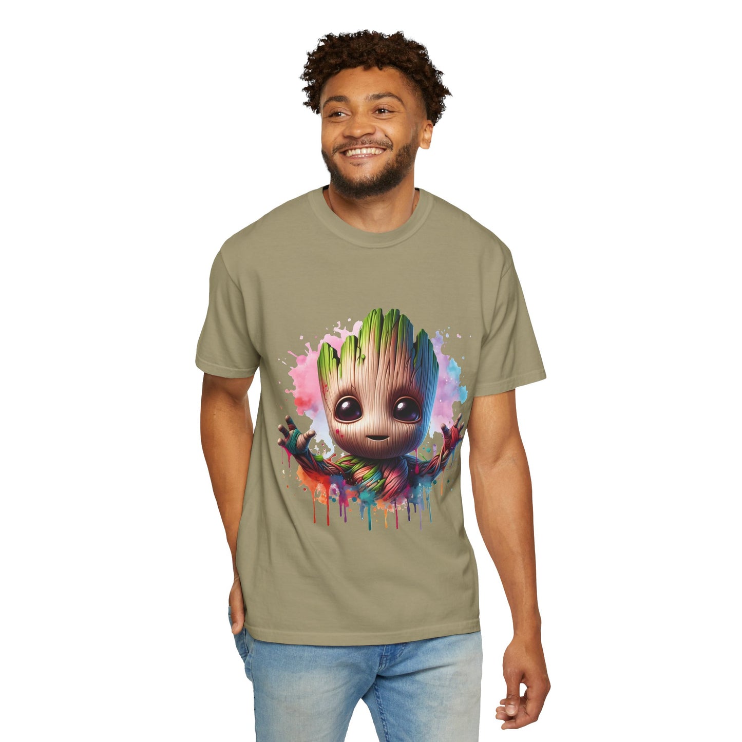 Colorful Baby Groot Inspired Unisex T-Shirt - Cute Graphic Tee, Gift for Fans, Summer Style, Casual Wear, Kids & Adults
