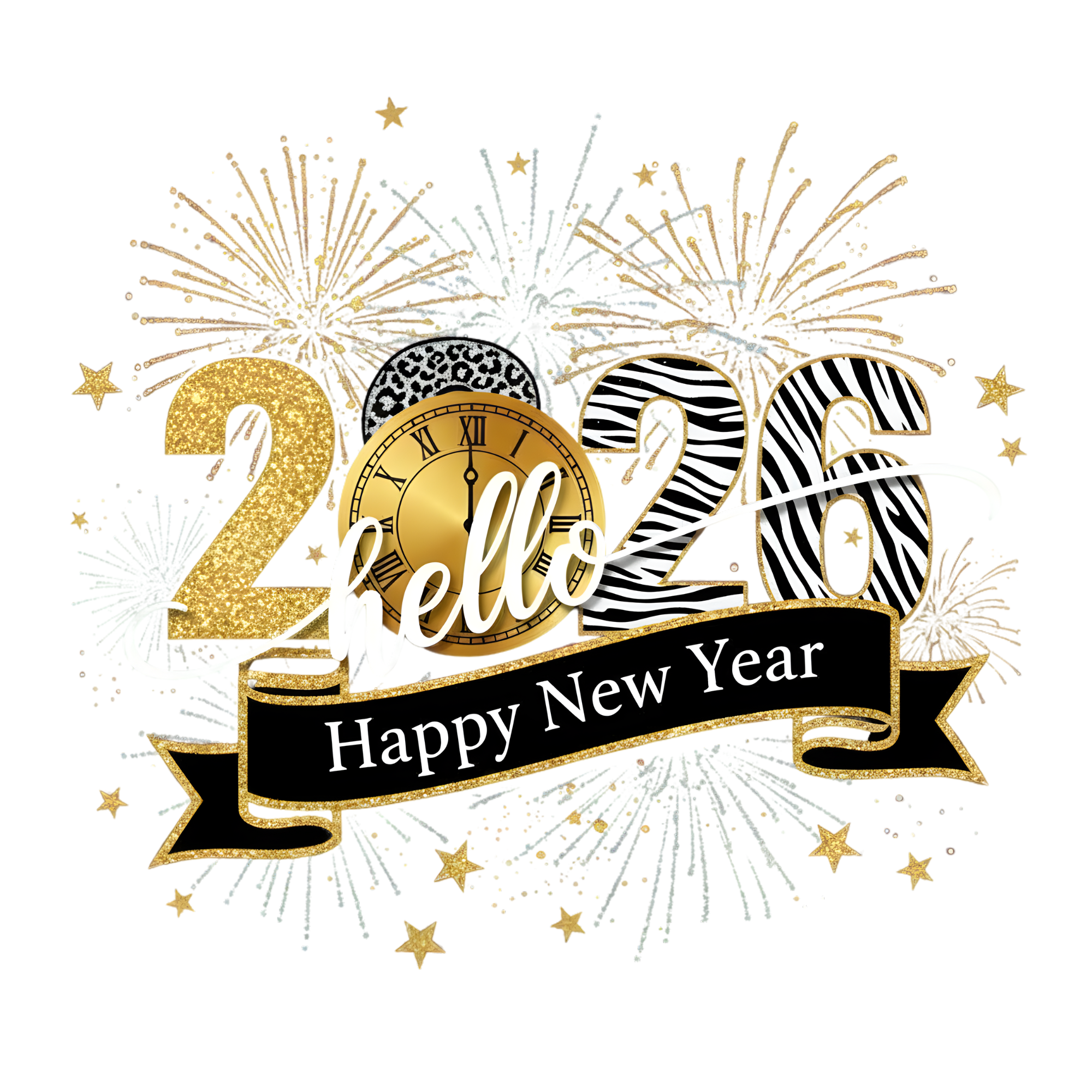 Welcome 2026 in Style — Premium DTF Heat Transfer (Film Only)