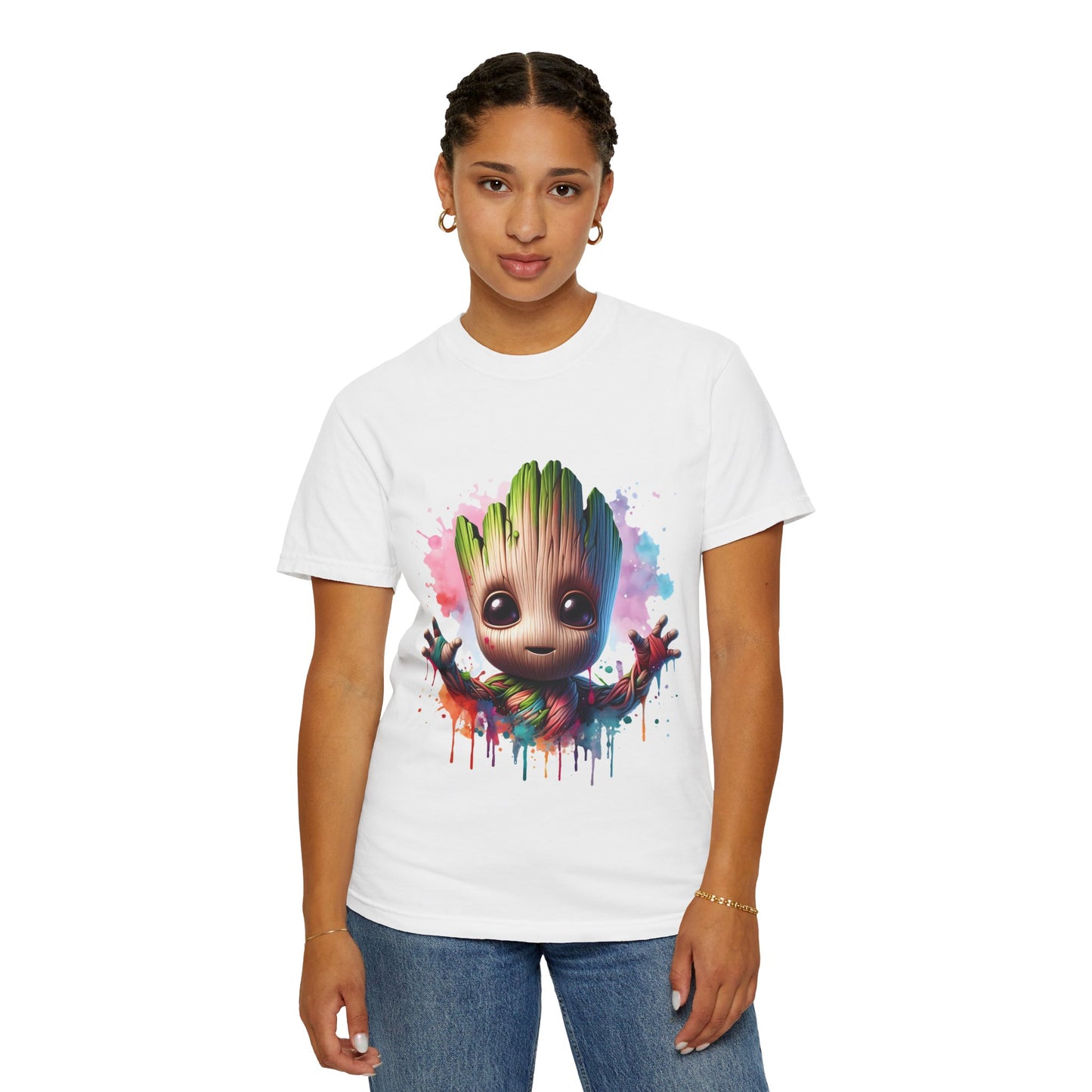 Colorful Baby Groot Inspired Unisex T-Shirt - Cute Graphic Tee, Gift for Fans, Summer Style, Casual Wear, Kids & Adults