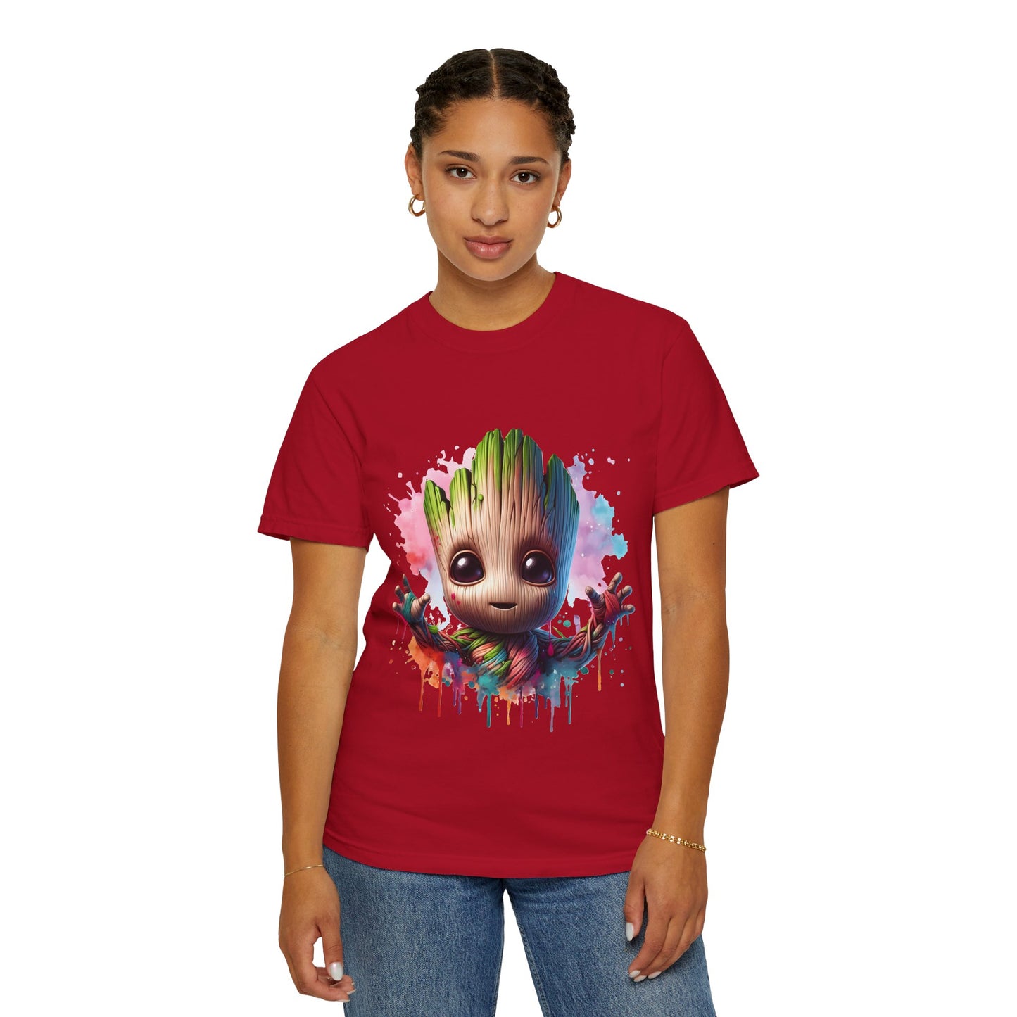 Colorful Baby Groot Inspired Unisex T-Shirt - Cute Graphic Tee, Gift for Fans, Summer Style, Casual Wear, Kids & Adults