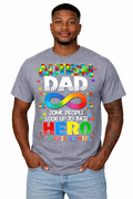 Autism Dad Hero T-Shirt – Puzzle Design Awareness Shirt | Proud Autism Father Tee | Neurodiversity Support Apparel