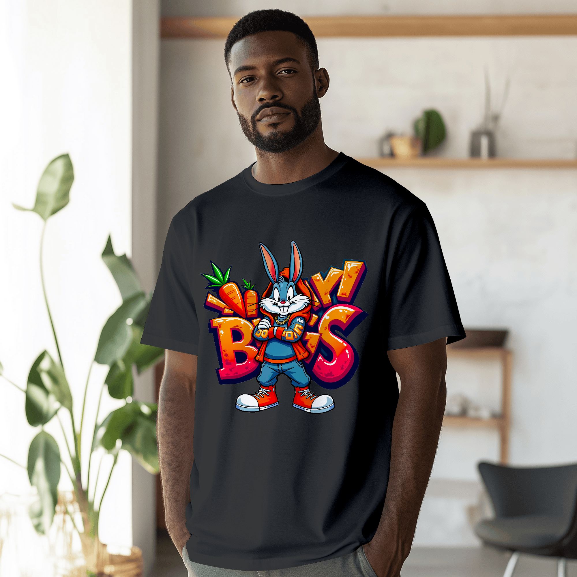 Carrot Boss Bunny — Street Style Premium DTF Heat Transfer (Film Only)