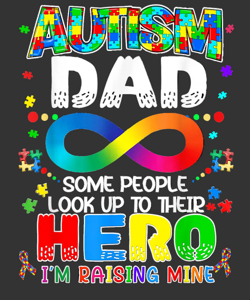 Autism Dad Hero T-Shirt – Puzzle Design Awareness Shirt | Proud Autism Father Tee | Neurodiversity Support Apparel