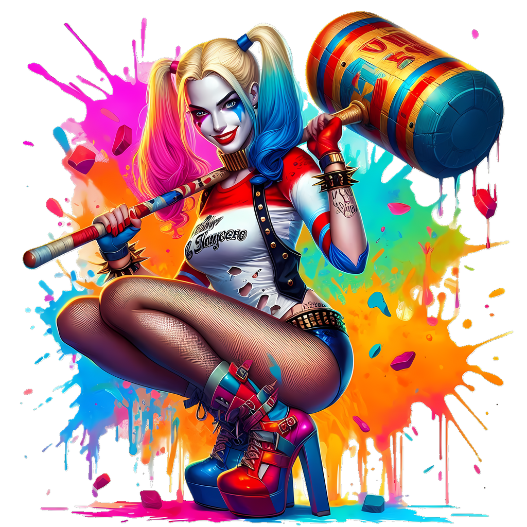 Chaos Queen — Cartoon Drip Streetwear Premium DTF Heat Transfer (Film Only)