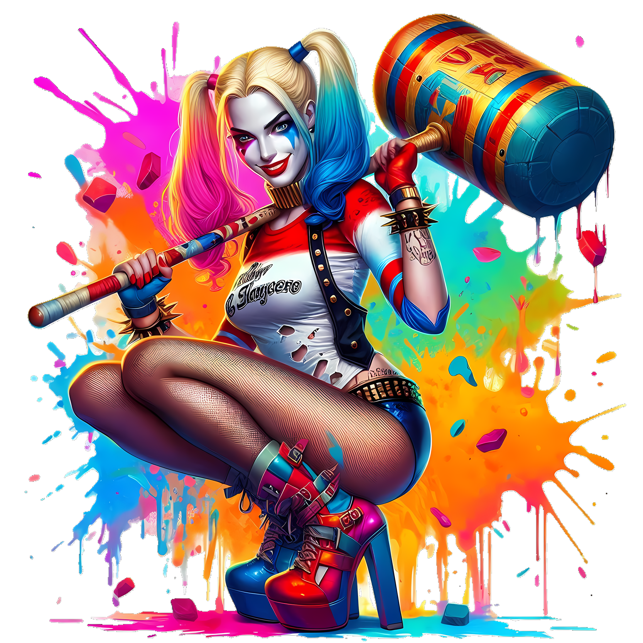 Chaos Queen — Cartoon Drip Streetwear Premium DTF Heat Transfer (Film Only)