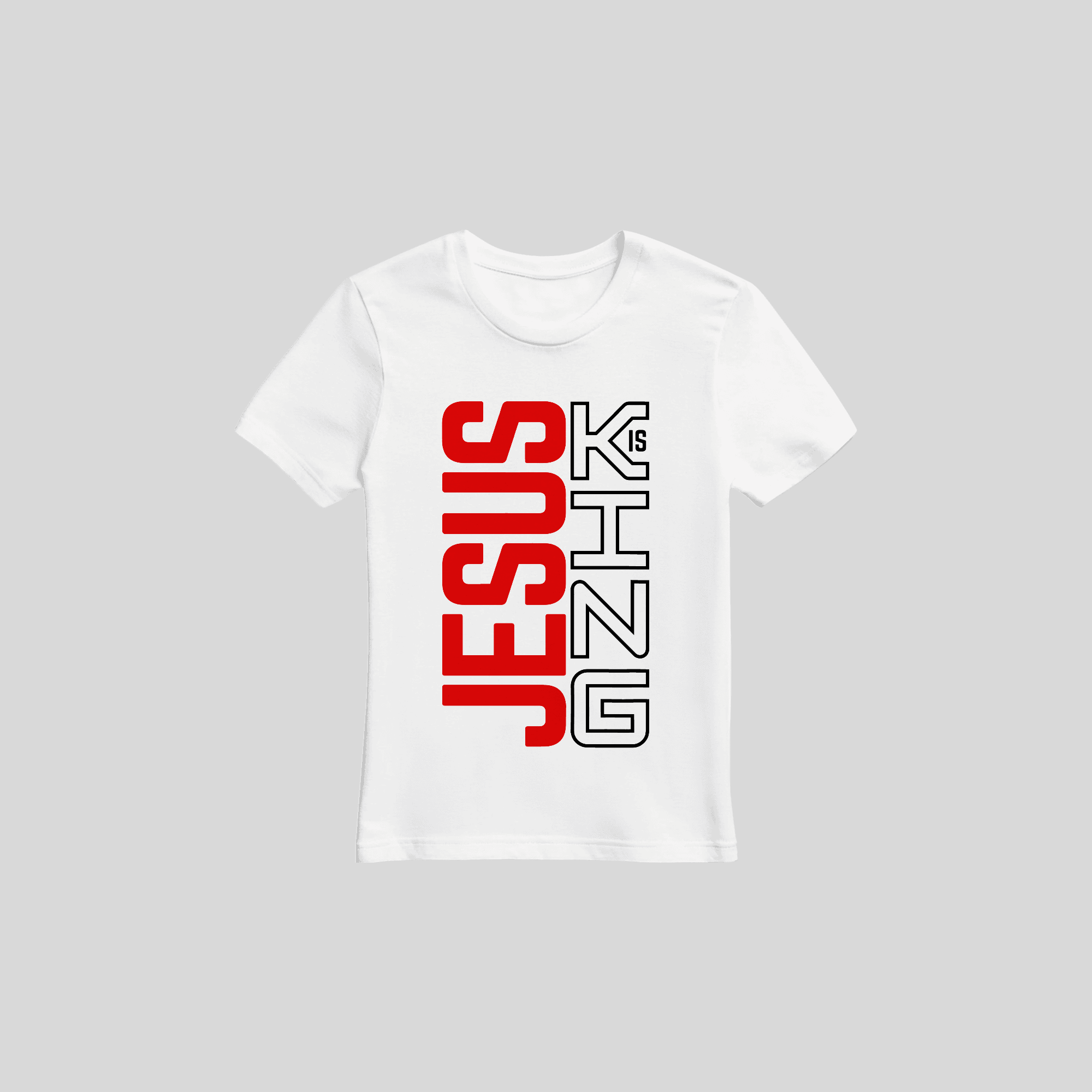 Jesus Is King — Bold Typography Premium DTF Heat Transfer (Film Only)
