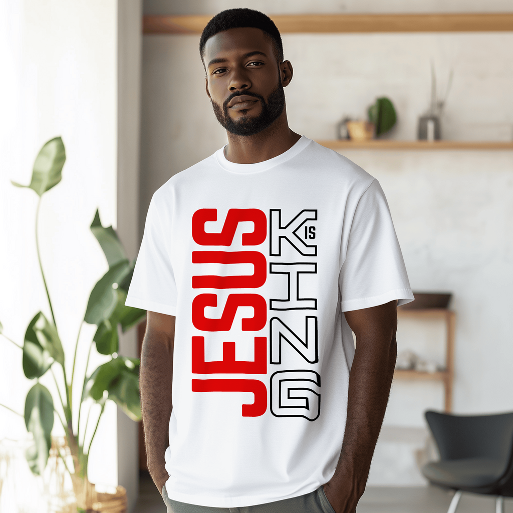 Jesus Is King — Bold Typography Premium DTF Heat Transfer (Film Only)
