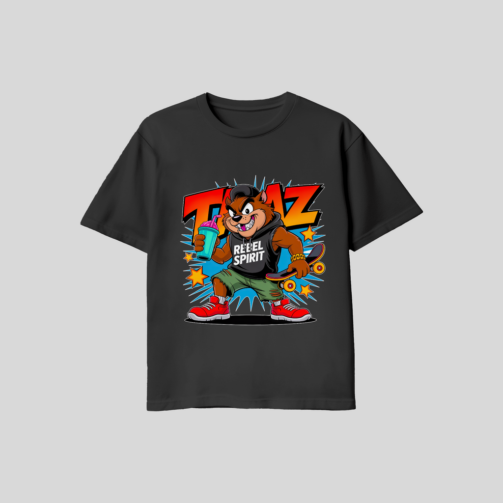 Rebel Spirit Bear — Cartoon Drip Streetwear Premium DTF Heat Transfer (Film Only)