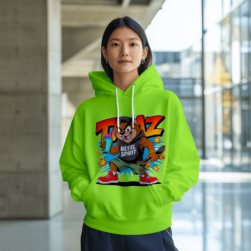 Rebel Spirit Bear — Cartoon Drip Streetwear Premium DTF Heat Transfer (Film Only)